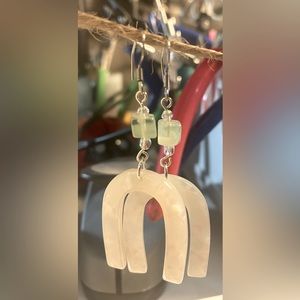 Tortoise Shell Acrylic U Shaped Earrings